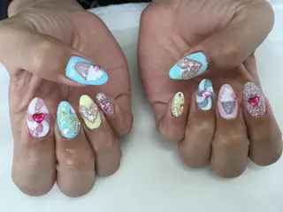 ネイル 💎🐰 saki. m 🐰💎のネイルデザイン