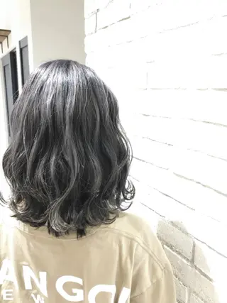 ミディアム カラー パーマ ヘアアレンジ メンズ キッズ ネイル マツエク・マツパ バレイヤージュ/ 髪質改善/渡邉悟🌱のヘアスタイル