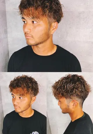 カラー パーマ メンズ _WHITE 高槻のヘアスタイル