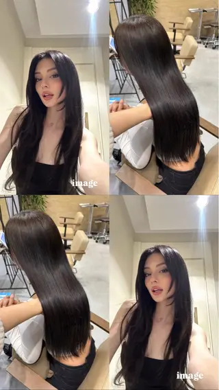 ロング カラー ブリーチなしwカラー /艶カラー/oukaのヘアスタイル