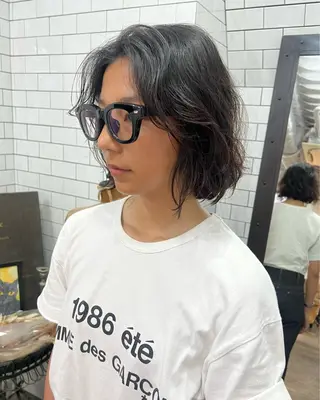 ショート 紙屋町ショート /ボブ　パーマ河内蓮のヘアスタイル