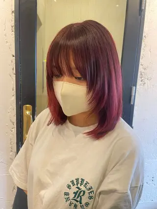ミディアム カラー hisano / ハイトーン･透明感のヘアスタイル