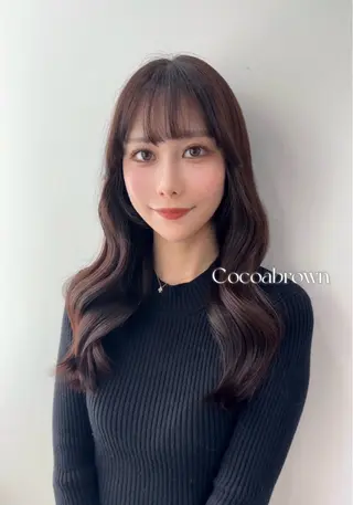 ロング カラー 🍓韓国ヘア レイヤ ーカット🍓笠原 葵のヘアスタイル