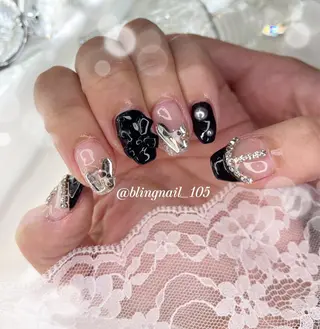 ネイル 23時まで❤︎韓国、 ワンホンネイルのネイルデザイン