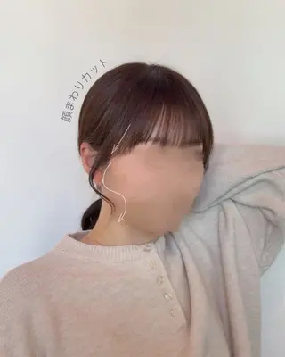セミロング スズキ リコのヘアスタイル