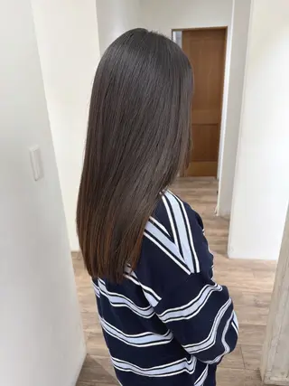 ロング パーマ ハイライト⭐️上野 高広のヘアスタイル