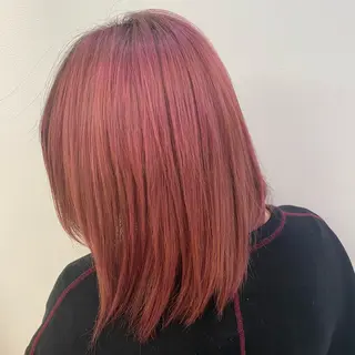 セミロング カラー 渡邊 唯のヘアスタイル