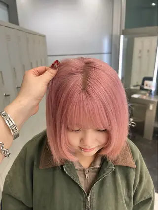 ショート カラー ヘアアレンジ ハイトーン/透明感 髪質改善/rinaのヘアスタイル