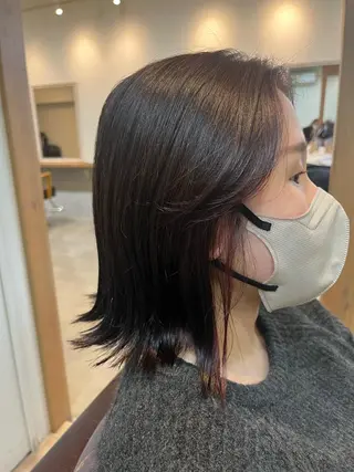 ミディアム カラー 三島 有佳里のヘアスタイル