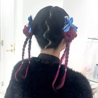 セミロング 🍯Ayu/ハイトー ン/ブリーチ/ヘアメのヘアスタイル