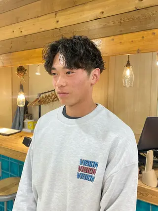 パーマ メンズ 竹内 柚子のヘアスタイル