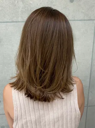 ミディアム カラー ブリーチなし 暖色カラー/井上あいのヘアスタイル