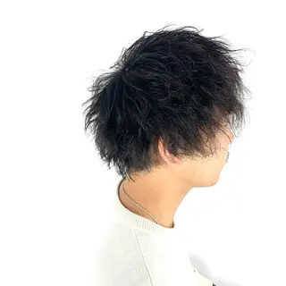 ミディアム メンズ 柏メンズカットパーマ NO.1タイチのヘアスタイル