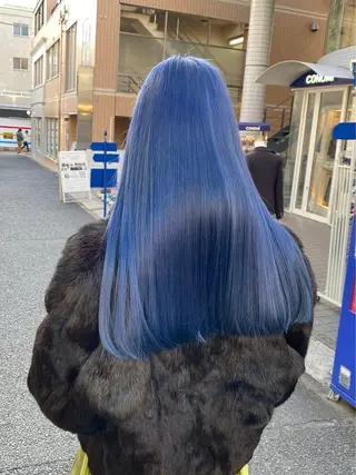 ロング カラー メンズ ☁️かずき☁️青.紫 推し活カラー💫のヘアスタイル