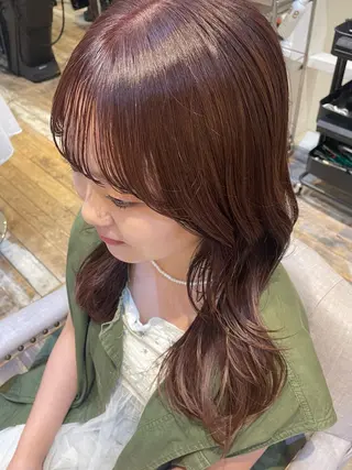 ロング カラー shiro.kobe 森彩華のヘアスタイル