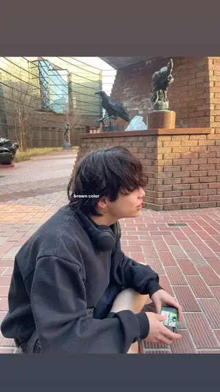 ショート カラー パーマ メンズ 艶カラー/レイヤー /ボブ🌒Ameriのヘアスタイル