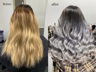 ロング カラー ネイル パーマ マツエク・マツパ ヘアアレンジ メンズ キッズ 🧡可愛い色落ち🧡 ハイトーン特化🧡のヘアスタイル