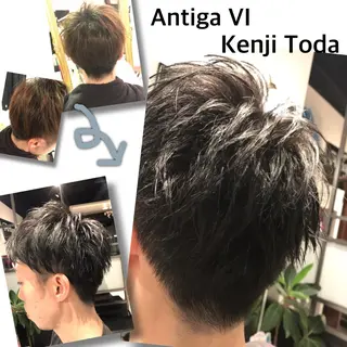 ショート カラー メンズ 二児のパパで店長な 戸田健治のヘアスタイル