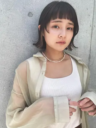 ショート カラー 透明感・艶カラー/ 坂田友梨奈のヘアスタイル