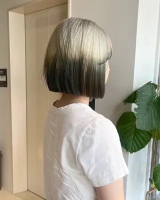 ミディアム カラー かわい りほのヘアスタイル