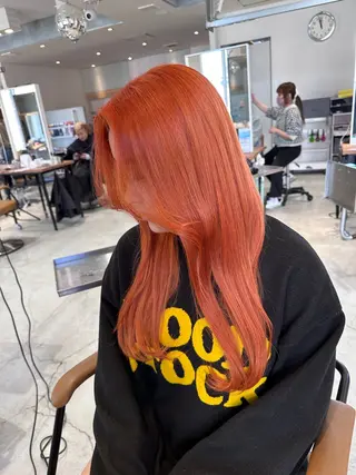ロング カラー レイヤーブリーチ特化 ホワイト専門/岸のヘアスタイル