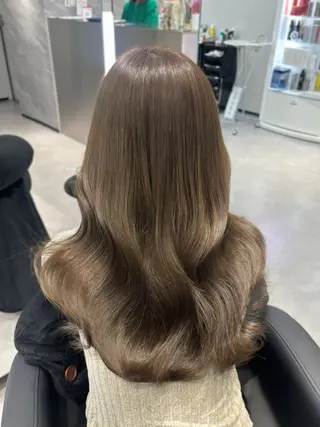 セミロング カラー 心斎橋/ブリーチなし 髪質改善/レイヤーのヘアスタイル