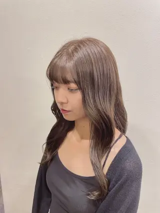 ロング カラー 奈良 明日香のヘアスタイル