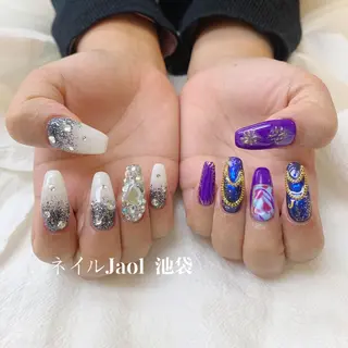 ロング ネイルJaol 池袋のネイルデザイン