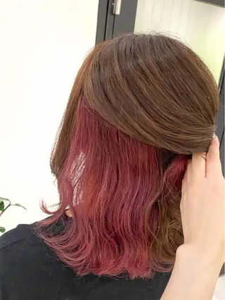ミディアム カラー 予約 停止のヘアスタイル