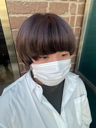 ショート カラー パーマ ヘアアレンジ メンズ キッズ ネイル マツエク・マツパ アイブロウ 久木原 ゆりのヘアスタイル