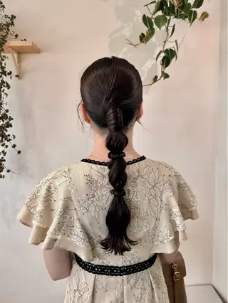セミロング ヘアアレンジ 𝙎𝙚𝙞𝙧𝙖 ☆カット/パーマのヘアスタイル