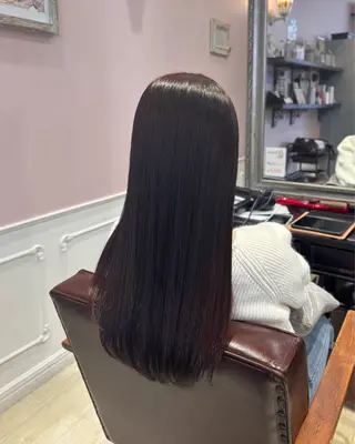 ロング カラー 🌱なゆみ🌱透明感 /ナチュラル/高宮のヘアスタイル