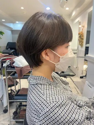 ショート カラー 山下夕月 ショート🫧ボブのヘアスタイル