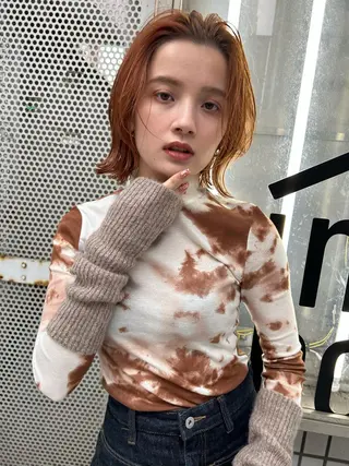 ミディアム カラー 一ノ瀬 暁のヘアスタイル