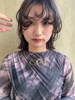 ミディアム saya/似合わせ /透明感カラーのヘアスタイル