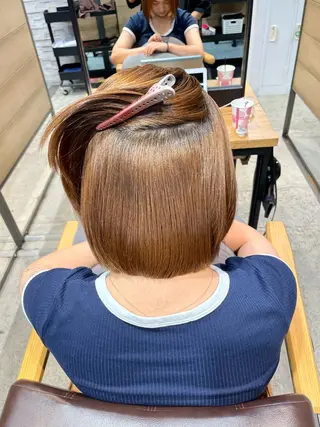ミディアム 神楽坂/縮毛矯正/ 髪質改善/香村優弥のヘアスタイル