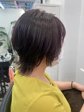 ミディアム 【ウルフ/レイヤー/ 白髪ぼかし】タツヤのヘアスタイル