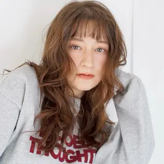 セミロング カラー パーマ ヘアアレンジ 髪質改善ストレート✨ パーマヘア✨YUKIのヘアスタイル