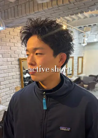 ショート パーマ メンズ 💈メンズ短髪特化 ✂︎伊藤大輝💈のヘアスタイル