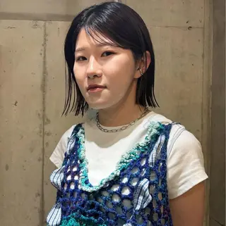 ミディアム カラー パーマ ヘアアレンジ キッズ デザインパーマ メンズカット 郁美のヘアスタイル