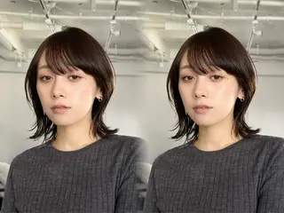 ミディアム 池袋/小顔レイヤー/ 顔まわり/taigaのヘアスタイル