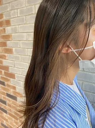 セミロング カラー 日野 めぐみのヘアスタイル