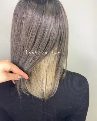 ミディアム カラー ヘアアレンジ 川上 麻梨阿のヘアスタイル