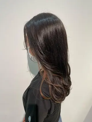 セミロング カラー Sana 🦢のヘアスタイル