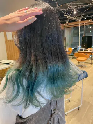 ロング カラー 髪質改善/ブリーチ 田代 龍我のヘアスタイル