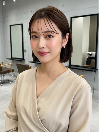 ミディアム 似合わせボブ✖️ 韓国レイヤー✨小関のヘアスタイル