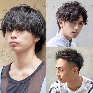 ショート パーマ メンズ 中崎町メンズパーマ/ シャドウ/山下拓実のヘアスタイル