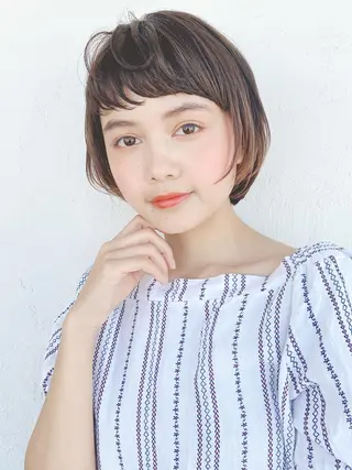 ミディアム カラー パーマ ヘアアレンジ ITbyALBUM 中野店のヘアスタイル