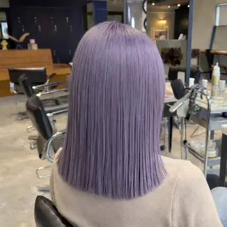 セミロング カラー 💫色落ちまで可愛い ブリーチ💫ユウゴのヘアスタイル