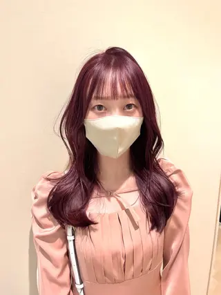 セミロング RIKO👼🏻💓 韓国ガーリーのヘアスタイル